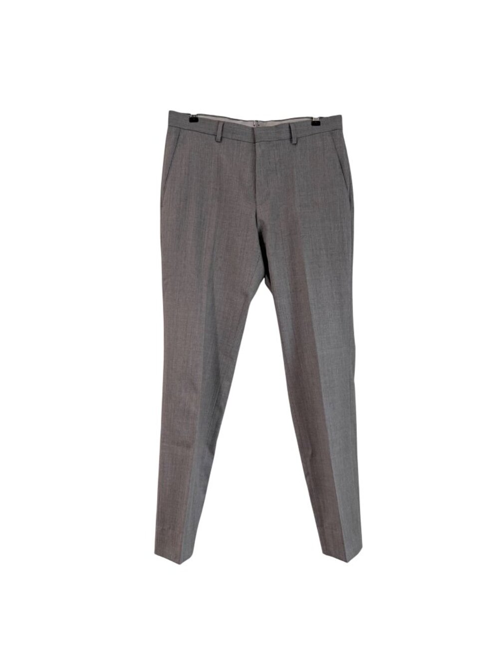 Hugo Boss Gray Mens 30R Genius Virgin Wool Flat Front Dress Slacks Pants